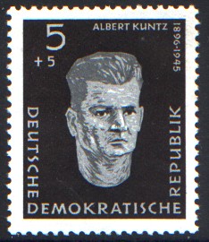 5 + 5 Pf Briefmarke: Antifaschisten, Albert Kuntz