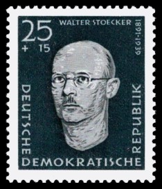 25 + 15 Pf Briefmarke: Antifaschisten, Walter Stoecker