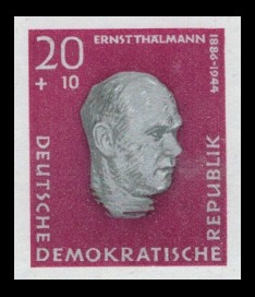 20 + 10 Pf Briefmarke: Antifaschisten, Ernst Thälmann