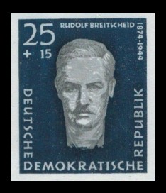 25 + 15 Pf Briefmarke: Antifaschisten, Rudolf Breitscheid