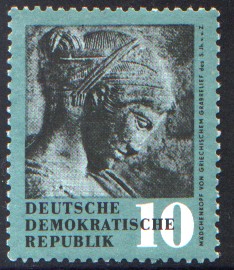 10 Pf Briefmarke: antike Kunstschätze 10 Pf Briefmarke: antike Kunstschätze