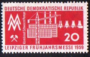 20 Pf Briefmarke: Leipziger Frühjahrsmesse 1959