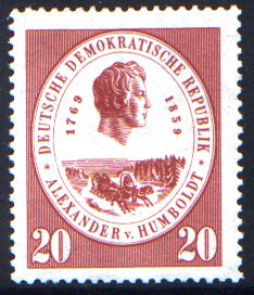 20 Pf Briefmarke: 100. Todestag Alexander von Humboldt