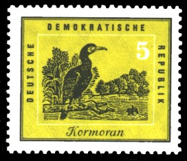 5 Pf Briefmarke: Heimische Vögel, Kormoran