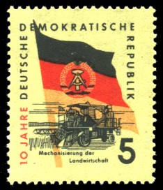 5 Pf Briefmarke: 10 Jahre DDR 5 Pf Briefmarke: 10 Jahre DDR