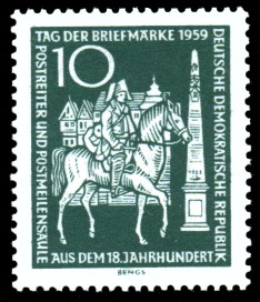 10 Pf Briefmarke: Tag der Briefmarke 1959