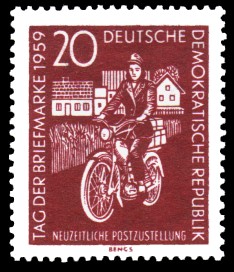 20 Pf Briefmarke: Tag der Briefmarke 1959 20 Pf Briefmarke: Tag der Briefmarke 1959