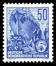 50 Pf Briefmarke: Freimarke Fünfjahresplan