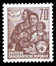 70 Pf Briefmarke: Freimarke Fünfjahresplan 70 Pf Briefmarke: Freimarke Fünfjahresplan