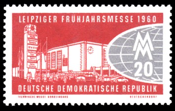 20 Pf Briefmarke: Leipziger Frühjahrsmesse 1960 20 Pf Briefmarke: Leipziger Frühjahrsmesse 1960