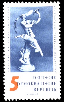 5 Pf Briefmarke: 250 Jahre Meissner Porzellan 5 Pf Briefmarke: 250 Jahre Meissner Porzellan
