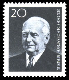 20 Pf Briefmarke: Tod des DDR Präsidenten Wilhelm Pieck