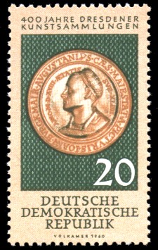 20 Pf Briefmarke: 400 Jahre Dresdener Kunstsammlungen 20 Pf Briefmarke: 400 Jahre Dresdener Kunstsammlungen