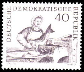 40 Pf Briefmarke: Hochseefischerei der DDR 40 Pf Briefmarke: Hochseefischerei der DDR