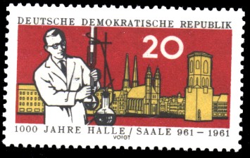 20 Pf Briefmarke: 1000 Jahre Halle/Saale 20 Pf Briefmarke: 1000 Jahre Halle/Saale