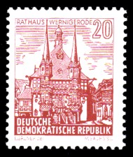 20 Pf Briefmarke: Landschaften und historische Bauten