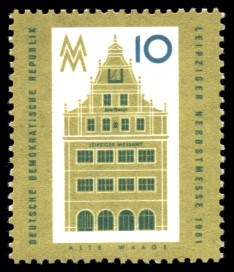 10 Pf Briefmarke: Leipziger Herbstmesse 1961