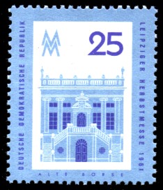 25 Pf Briefmarke: Leipziger Herbstmesse 1961