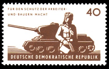 40 Pf Briefmarke: 6 Jahre NVA 40 Pf Briefmarke: 6 Jahre NVA