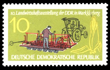 10 Pf Briefmarke: 10. Landwirtschaftsausstellung der DDR in Markkleeberg