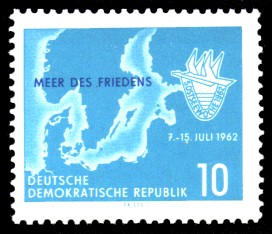 10 Pf Briefmarke: 5. Ostseewoche in Rostock 1962 10 Pf Briefmarke: 5. Ostseewoche in Rostock 1962