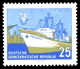 25 Pf Briefmarke: 5. Ostseewoche in Rostock 1962 25 Pf Briefmarke: 5. Ostseewoche in Rostock 1962