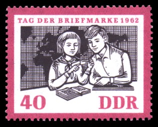 40 Pf Briefmarke: Tag der Briefmarke 1962