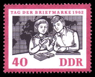 40 Pf Briefmarke: Tag der Briefmarke 1962 40 Pf Briefmarke: Tag der Briefmarke 1962