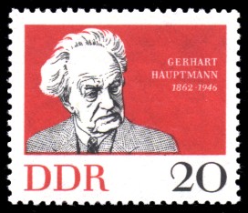 20 Pf Briefmarke: 100. Geburtstag Gerhart Hauptmann 20 Pf Briefmarke: 100. Geburtstag Gerhart Hauptmann