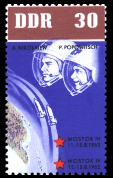 30 Pf Briefmarke: 5 Jahre sowjetische Weltraumflüge 30 Pf Briefmarke: 5 Jahre sowjetische Weltraumflüge
