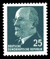 25 Pf Briefmarke: Walter Ulbricht