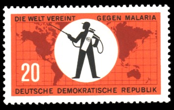 20 Pf Briefmarke: Die Welt vereint gegen Malaria 20 Pf Briefmarke: Die Welt vereint gegen Malaria