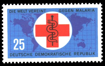25 Pf Briefmarke: Die Welt vereint gegen Malaria 25 Pf Briefmarke: Die Welt vereint gegen Malaria