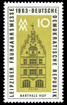 10 Pf Briefmarke: Leipziger Frühjahrsmesse 1963