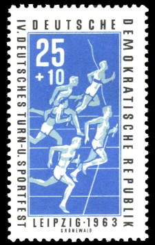25 + 10 Pf Briefmarke: IV. Deutsches Turn- und Sportfest 25 + 10 Pf Briefmarke: IV. Deutsches Turn- und Sportfest