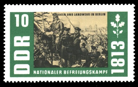 10 Pf Briefmarke: Nationaler Befreiungskampf 1813