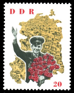 20 Pf Briefmarke: J. Gagarin in der DDR