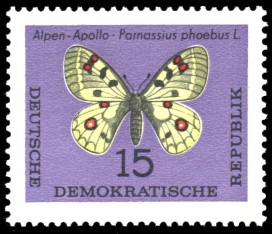 15 Pf Briefmarke: Schmetterlinge 15 Pf Briefmarke: Schmetterlinge