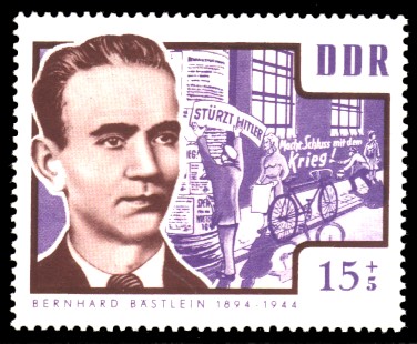 15 + 5 Pf Briefmarke: Antifaschisten, Bernhard Bästlein