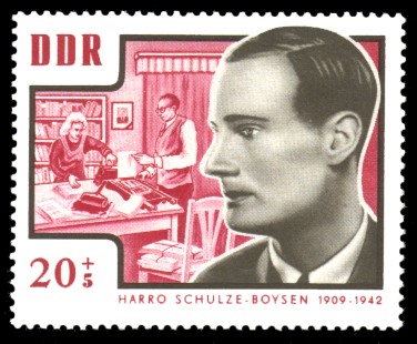 20 + 5 Pf Briefmarke: Antifaschisten, Harro Schulze-Boysen