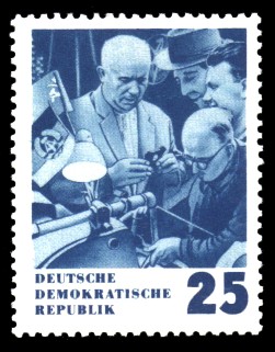 25 Pf Briefmarke: 70. Geburtstag N. S. Chruschtschow 25 Pf Briefmarke: 70. Geburtstag N. S. Chruschtschow