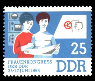 25 Pf Briefmarke: Frauenkongress der DDR 25 Pf Briefmarke: Frauenkongress der DDR
