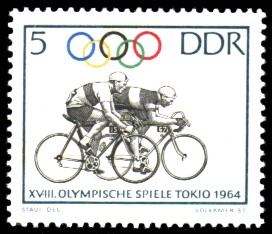 5 Pf Briefmarke: Olympische Spiele Tokio 1964