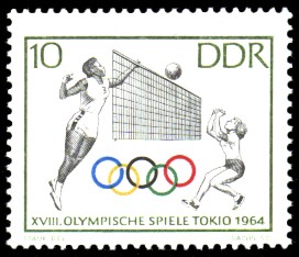 10 Pf Briefmarke: Olympische Spiele Tokio 1964
