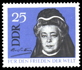 25 Pf Briefmarke: Für den Frieden der Welt, Berta von Suttner