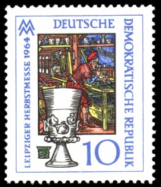 10 Pf Briefmarke: Leipziger Herbstmesse 1964
