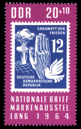 20 + 10 Pf Briefmarke: Nationale Briefmarkenausstellung 1964