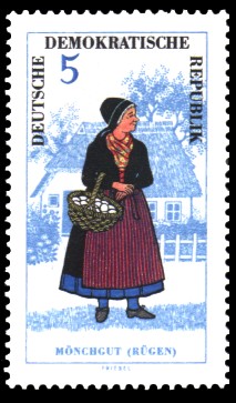 5 Pf Briefmarke: Volkstrachten, Mönchgut