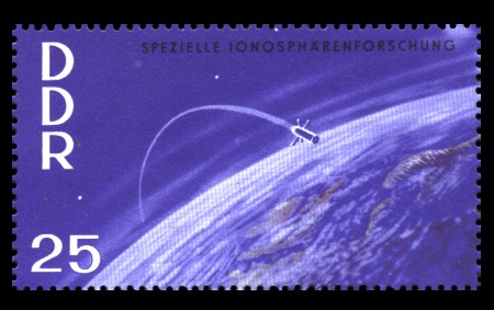 25 Pf Briefmarke: Jahre der ruhigen Sonne
