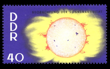 40 Pf Briefmarke: Jahre der ruhigen Sonne